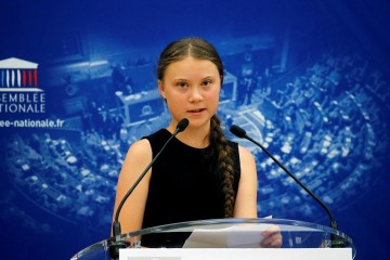 Young ecologist Greta Thunberg addresses French parliament